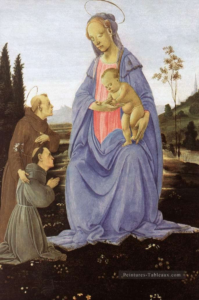Madone avec Enfant Saint Antoine de Padoue et un Frère avant Filippino Lippi Peintures à l'huile